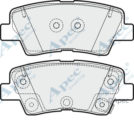 APEC BRAKING Piduriklotsi komplekt,ketaspidur PAD1989